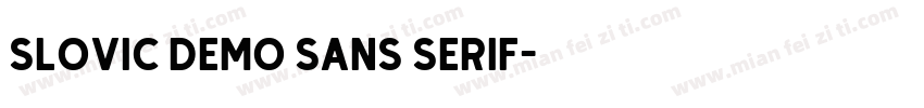 Slovic Demo Sans Serif字体转换